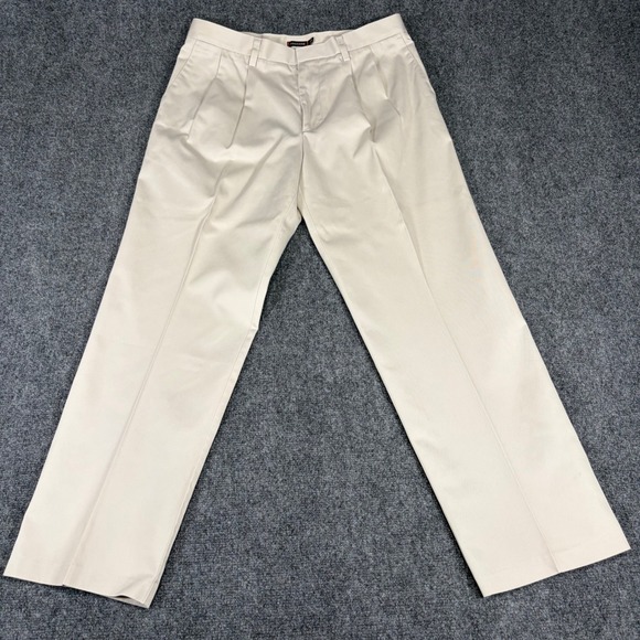 Dockers Other - Dockers D3 Classic Fit Pleated Chinos Mens 34x31 Beige Khaki Cotton Pants